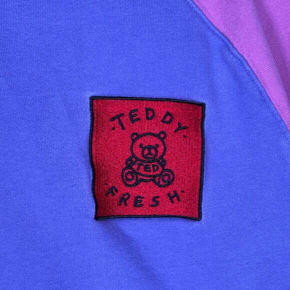 Teddy Fresh Colorblock Hoodie Purple Pink Mint Yellow – Size S - Picture 3 of 6